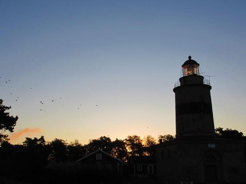 falsterbo bird observatory lighthouse at sunrise