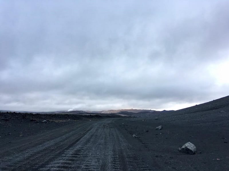 Road to Hverfjall Volcano and Trail Iceland