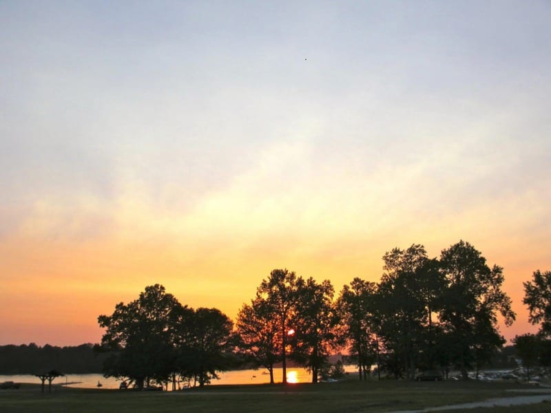 west boggs park at sunset
