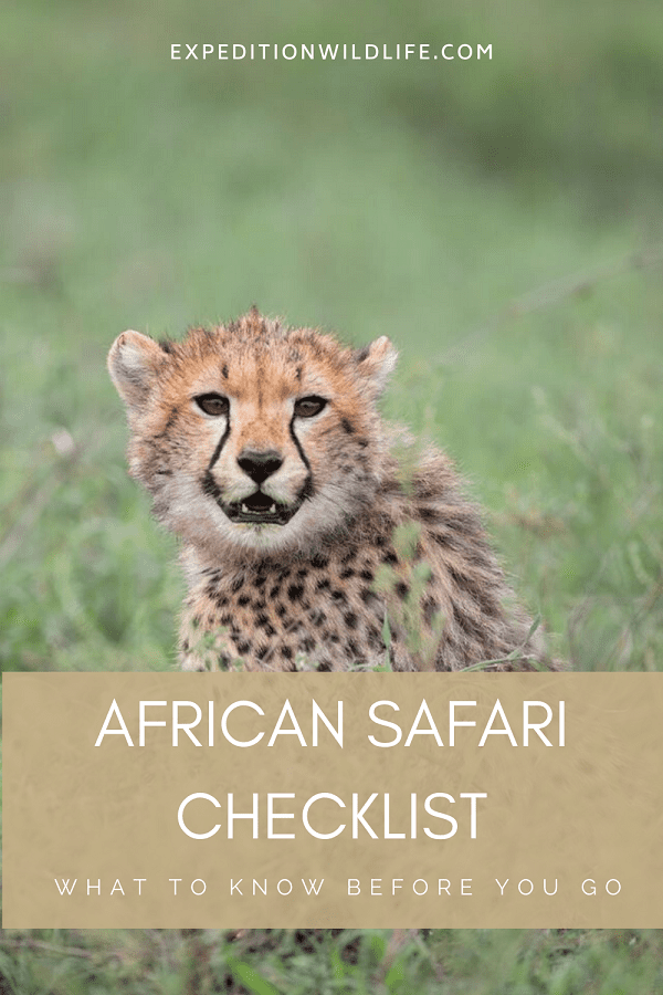 african safari checklist pin 